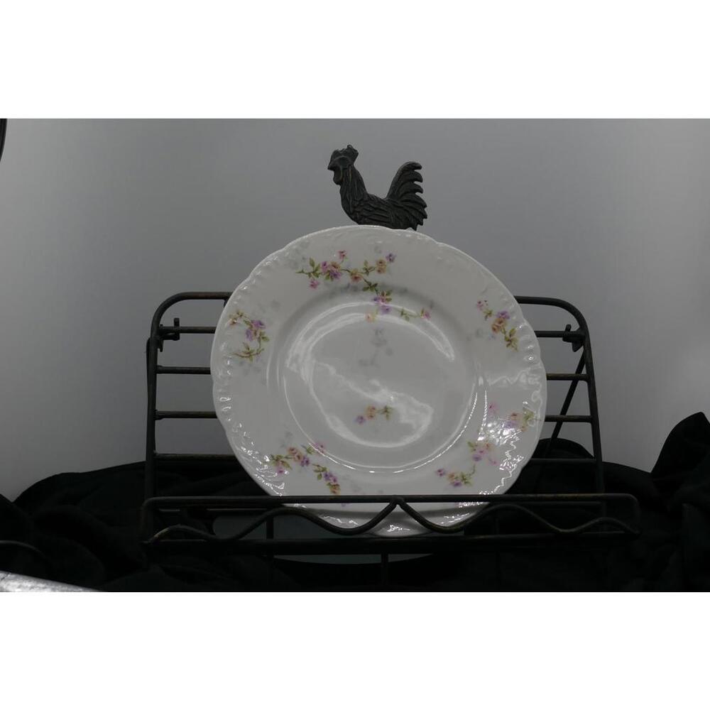 Haviland FR Limoges Dinner Plate Set: Vintage French Floral Porcelain, Set of 5